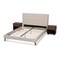 Baxton Studio Maren Beige Queen Size Platform Bed with Two Nightstands 157-9695 - alternate 8